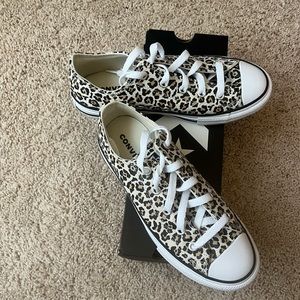 Kids Converse! Brand New in box! Leopard Print! Size 3!